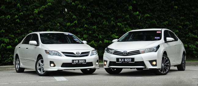 Old new 2014 Toyota Corolla Altis compared  002 850x369 Toyota Altis 2014   Cỗ máy tạo nên sự bền bỉ đi cùng năm tháng