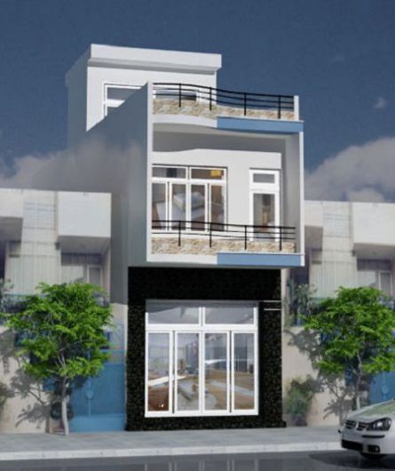 Xây dựng thiết kế các mẫu nhà 1 trệt 1 lầu 5×14 đẹp 2 thiet ke mau nha 1 tret 1 lau 5x14 hien dai co san thuong 3 Kiến trúc mẫu nhà 1 trệt 1 lầu 5×14 theo xu hướng