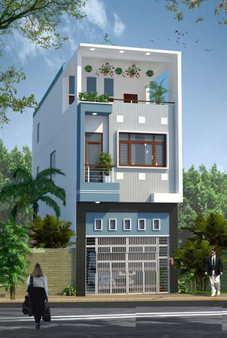 Xây dựng thiết kế các mẫu nhà 1 trệt 1 lầu 5×14 đẹp 4 thiet ke mau nha 1 tret 1 lau 5x14 hien dai co san thuong 5 Kiến trúc mẫu nhà 1 trệt 1 lầu 5×14 theo xu hướng