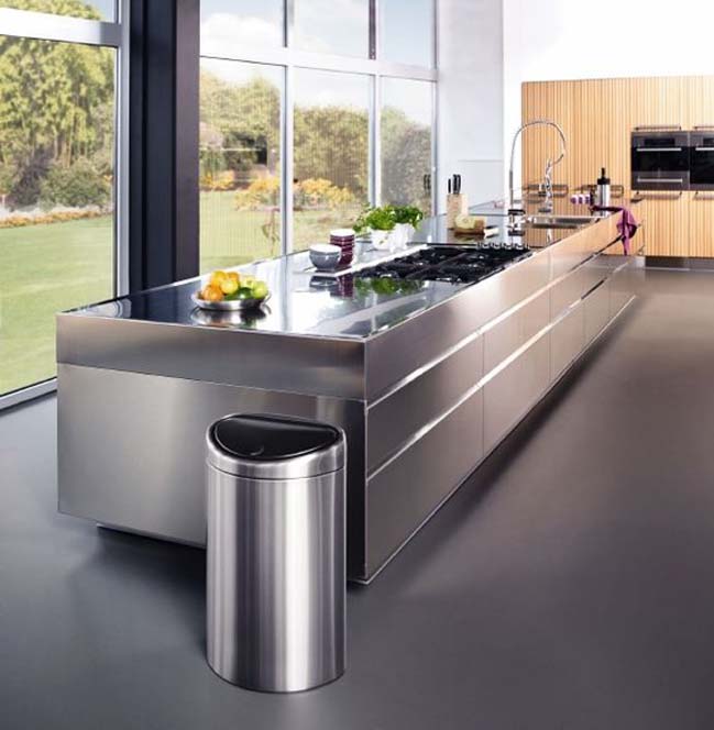 mau nha bep dep voi tu bep inox 07 Những mẫu nhà bếp đẹp với hệ tủ bếp inox sang trọng đẳng cấp