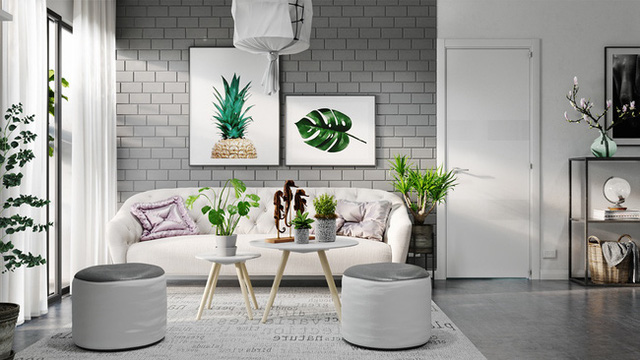 Thiết kế khong gian nhà chỉ sử dụng 2 màu trắng xám nhưng căn hộ này chẳng chê được điểm nào photo 1 1484296369918 Thiết kế khong gian nhà chỉ sử dụng 2 màu trắng xám nhưng căn hộ này chẳng chê được điểm nào