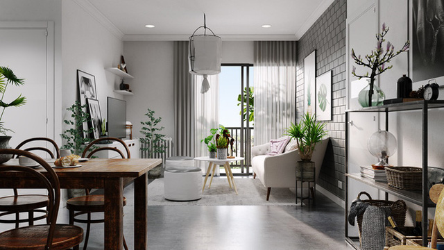 Thiết kế khong gian nhà chỉ sử dụng 2 màu trắng xám nhưng căn hộ này chẳng chê được điểm nào photo 3 1484296369920 Thiết kế khong gian nhà chỉ sử dụng 2 màu trắng xám nhưng căn hộ này chẳng chê được điểm nào