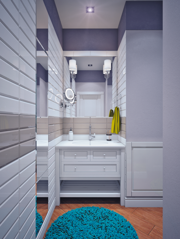 8 White bathroom 600x799 Thiết kế nhà đẹp lung linh với những tông màu đối lập